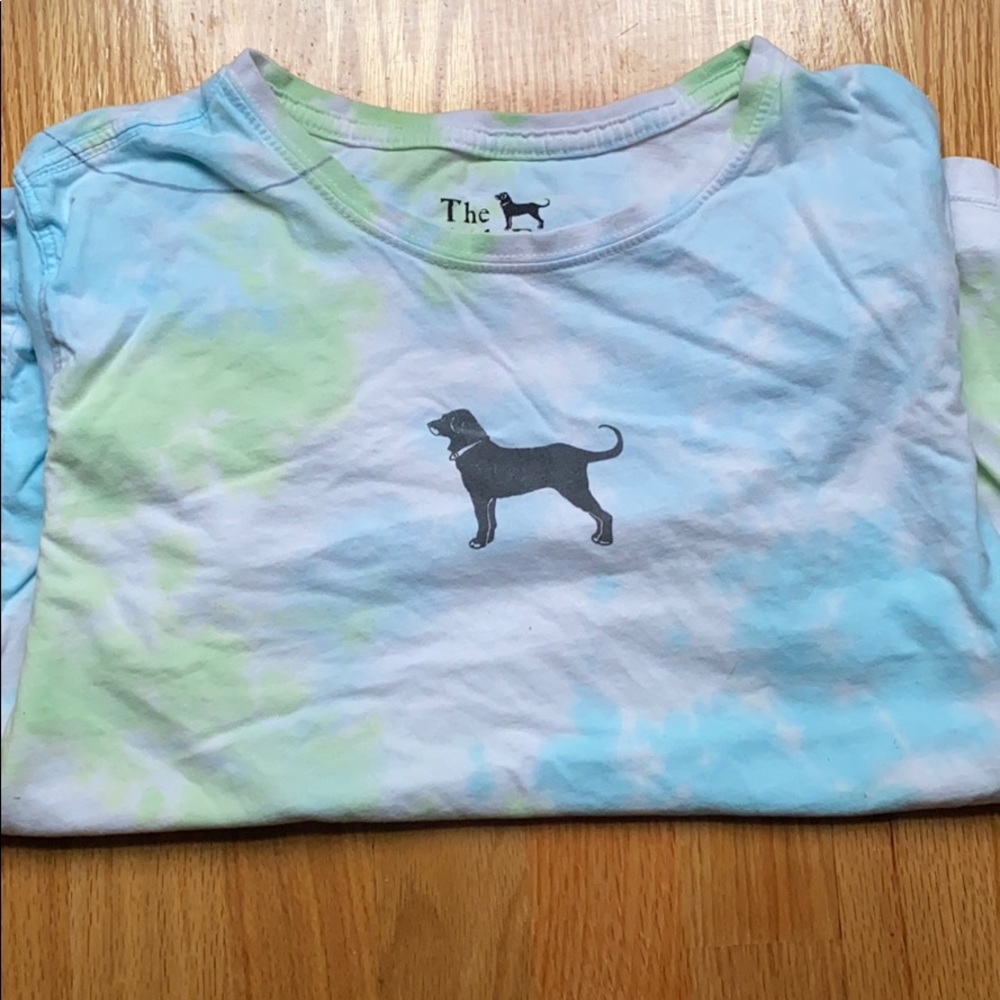 Small Green and blue tie die short sleeve tee